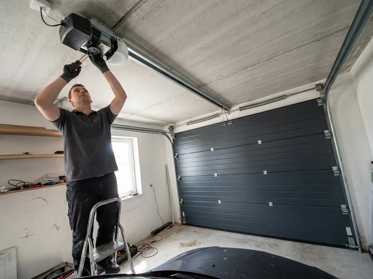 Réglage d’un moteur plafond lors de la mise en service