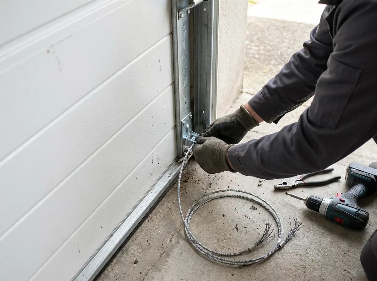 Remplacement du câble de levage au bas d’une porte de garage sectionnelle