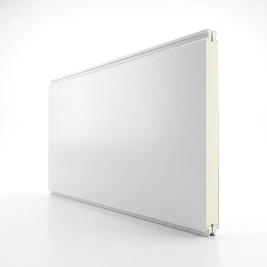Panneau de porte sectionnelle lisse sans rainure, vue produit