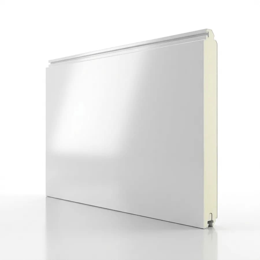Échantillon de panneau de porte sectionnelle à surface lisse, vue produit